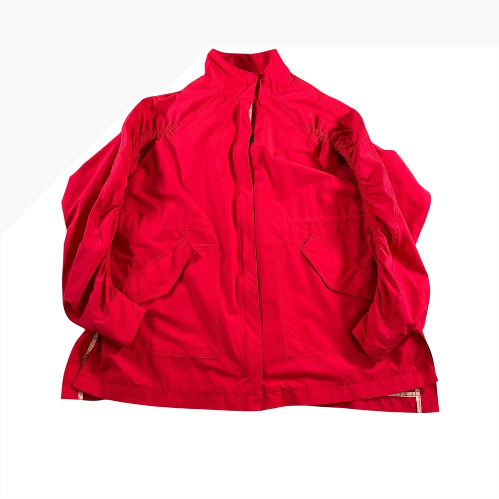 Fabletics Womens Red Full Zip Jacket Gianna II Water Resistant Size XS